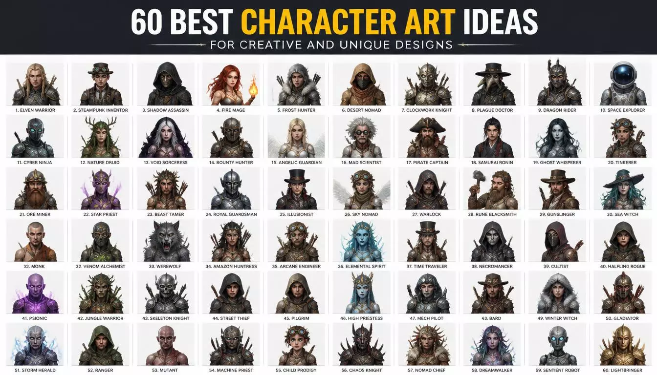 60 Best Character Art Ideas for Creative and Unique Designs