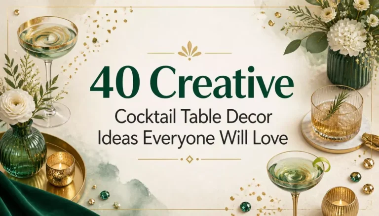 40 Creative Cocktail Table Decor Ideas Everyone Will Love