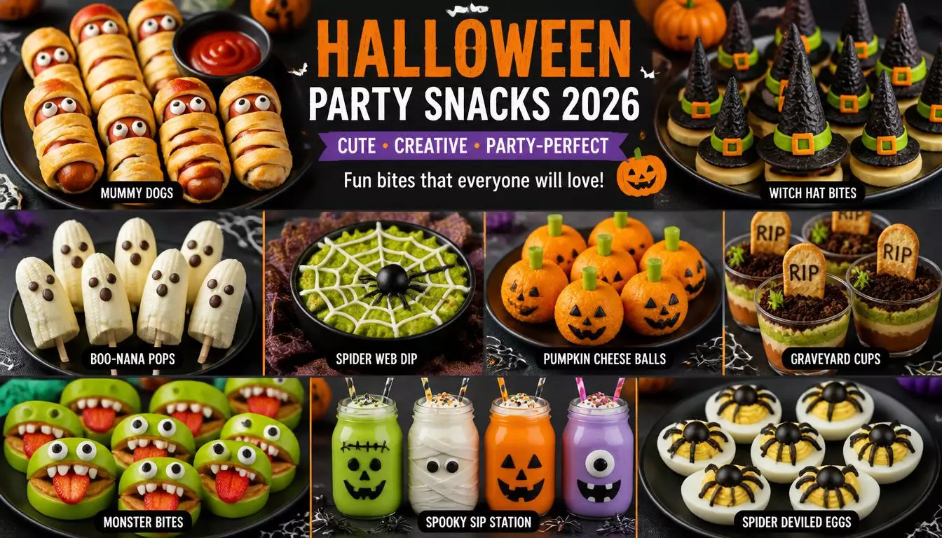 Top 60+ Halloween Party Snacks 2026: Creative Cute and Party-Perfect Food Ideas