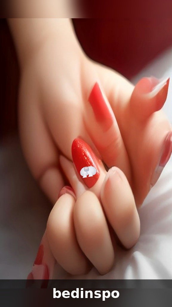 White bow painted on red glitter Christmas nails
