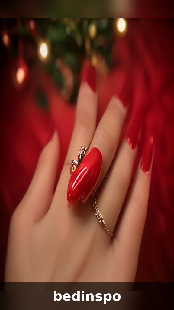 Glitter candy cane stripes with red sparkle polish