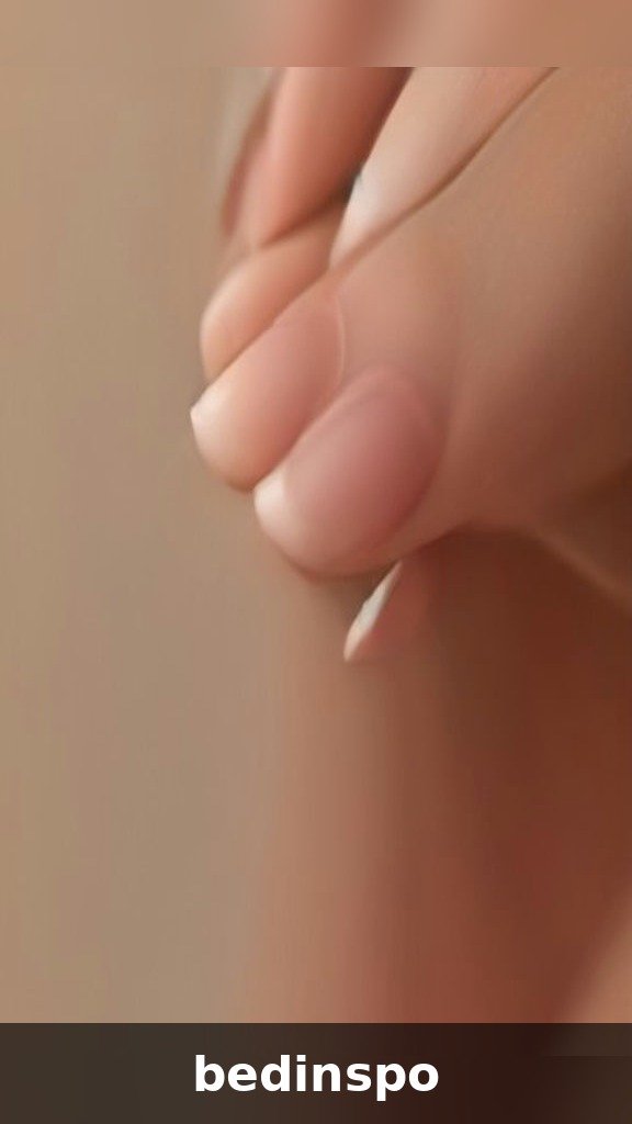 Minimalist single red stripe on nude nails