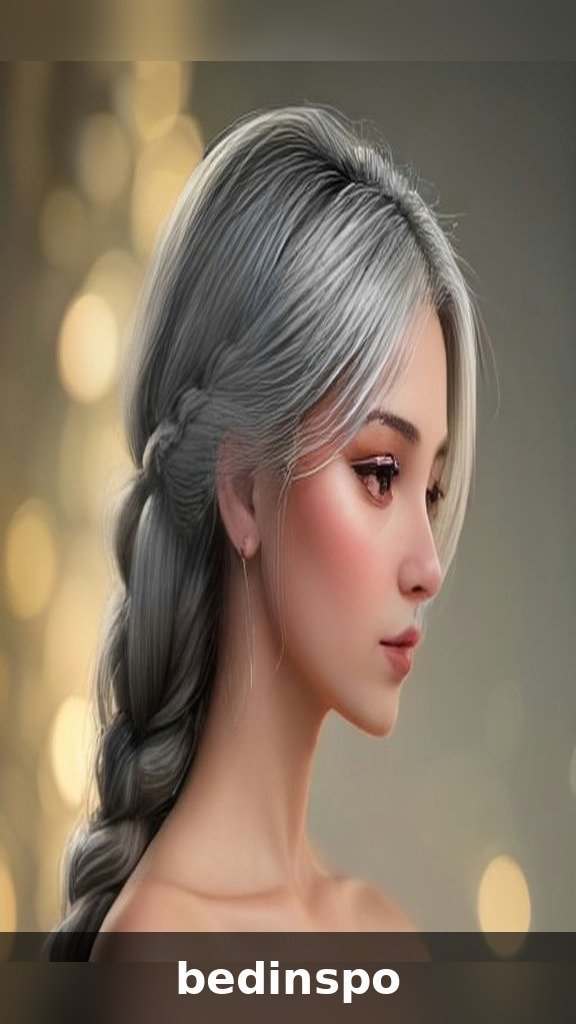 Fishtail braid with gold thread for Christmas