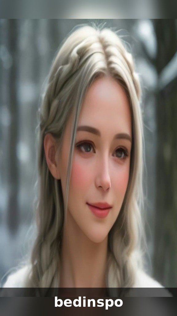 Halo braid with pine sprigs for Christmas