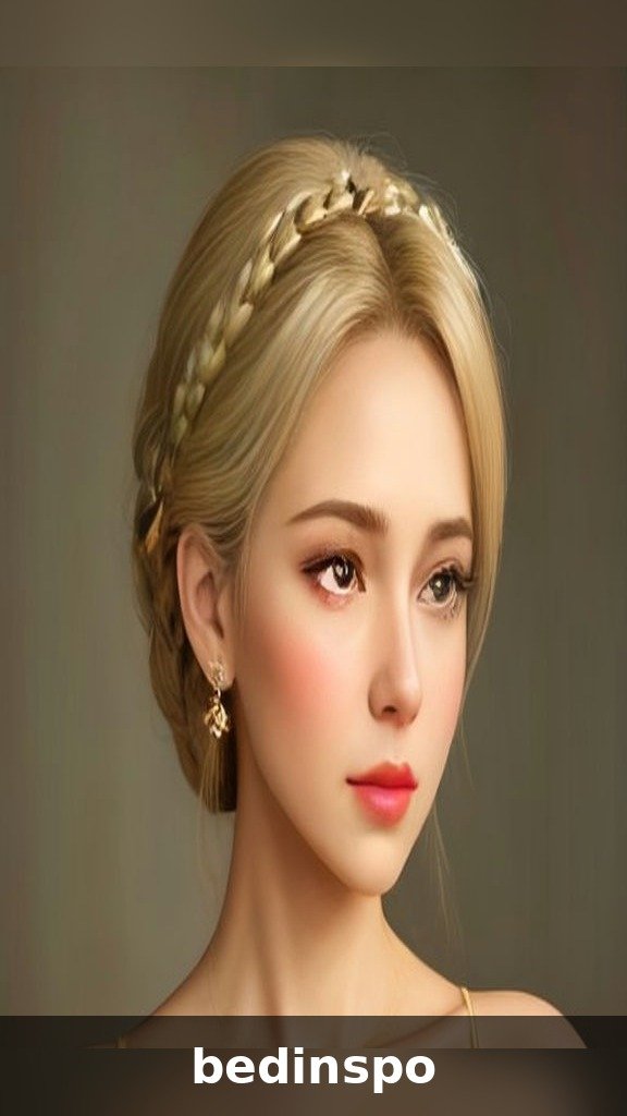 Braided chignon with pearls for Christmas
