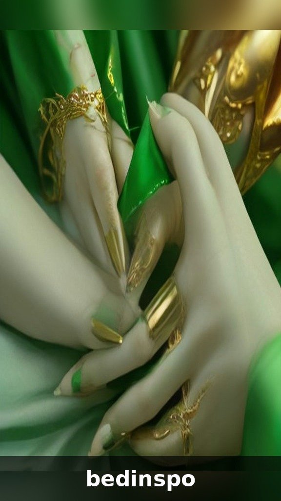 Emerald green chrome coffin nails like polished gemstones for Christmas