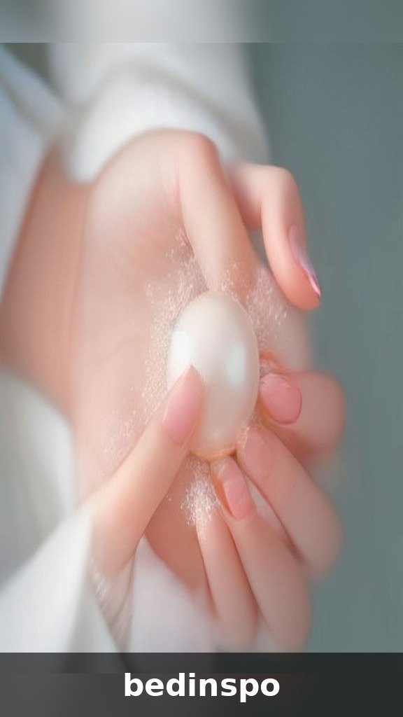 Pearl glazed chrome nails with soft luminous white finish for Christmas