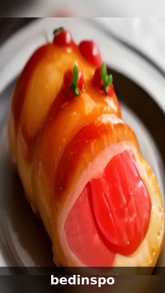 Honey-glazed ham with pineapple for Christmas