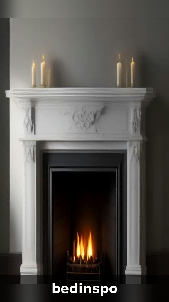 Christmas mantel layered with candles in various heights