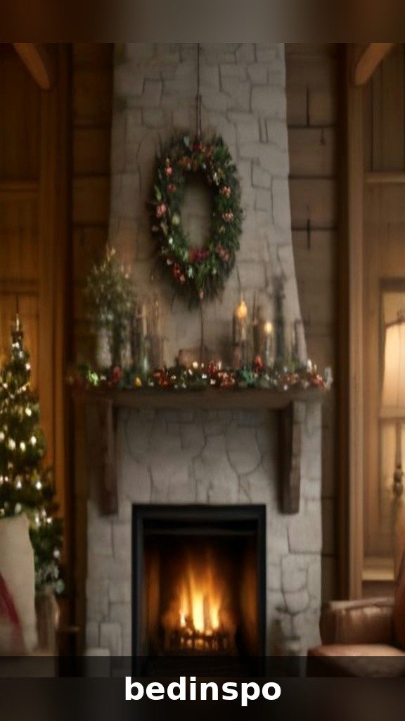 Rustic pine cone display on a Christmas mantel