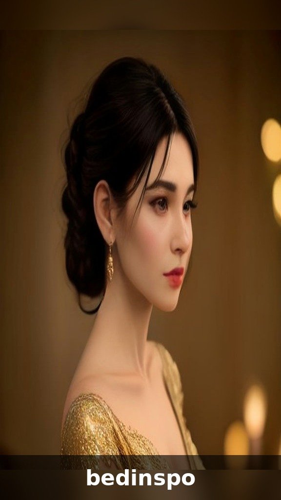 Chignon with glass ball accents