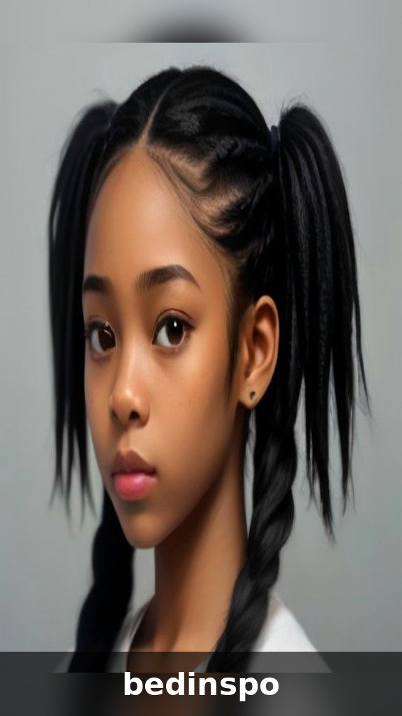 Double mini claw clips hairstyle