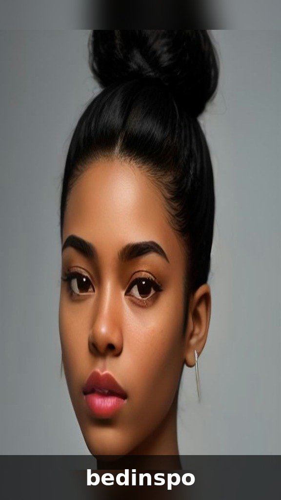 High top knot secured with claw clip