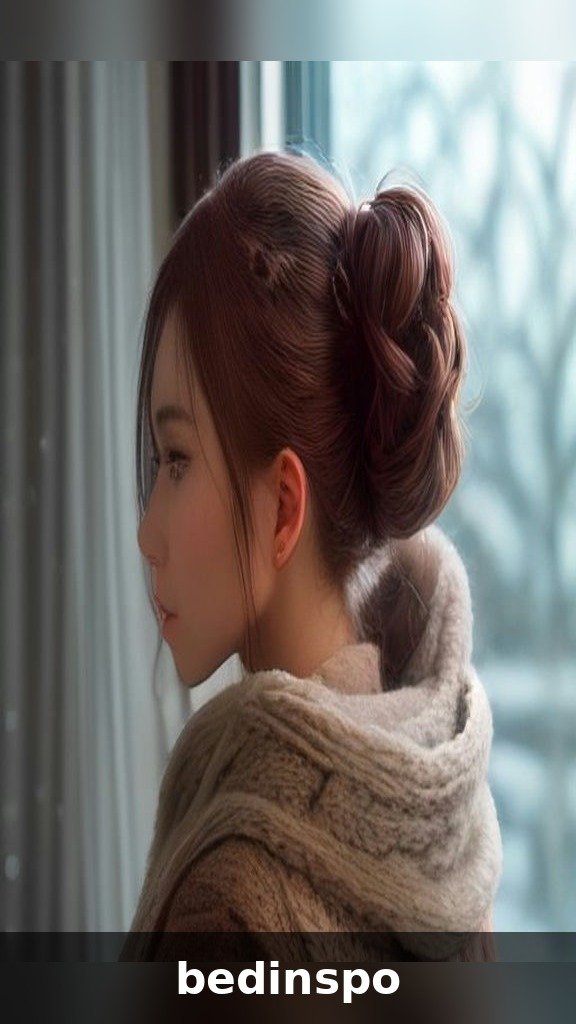 Soft low bun with face-framing pieces