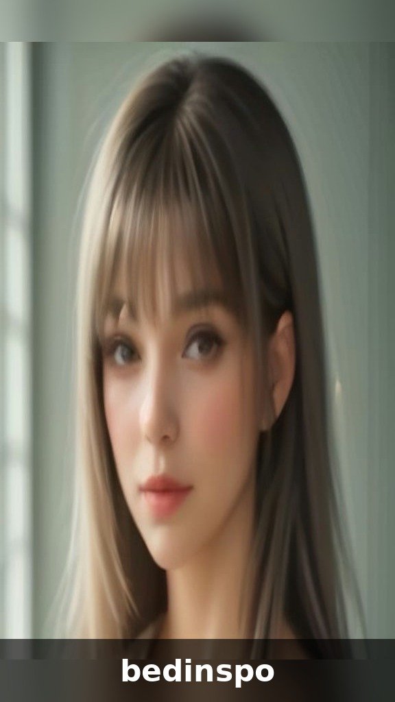 Soft wispy curtain bangs