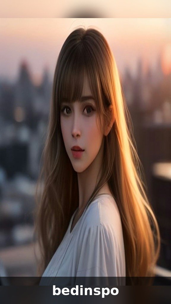 Curtain bangs with balayage color
