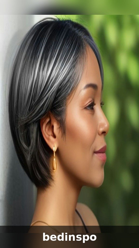 Old-money side-part flipped bob