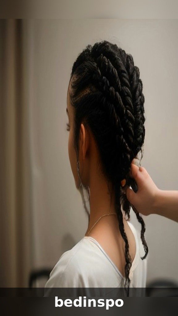 Feed-in French curl braids