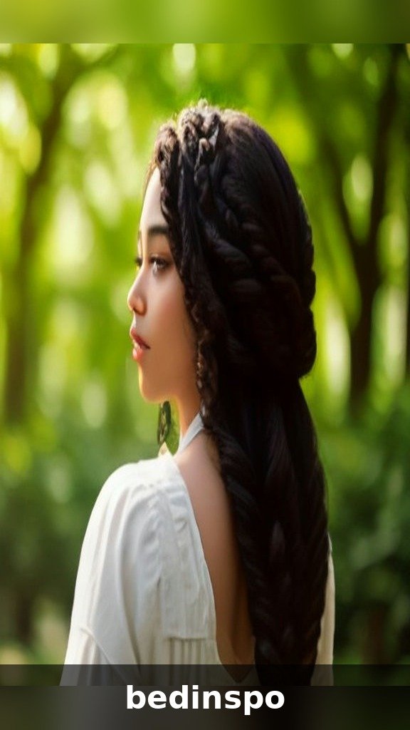 Styling the curly ends of French curl braids