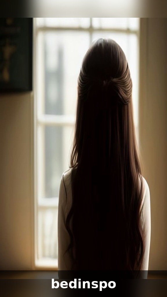Small mini bow accent in half-up hair