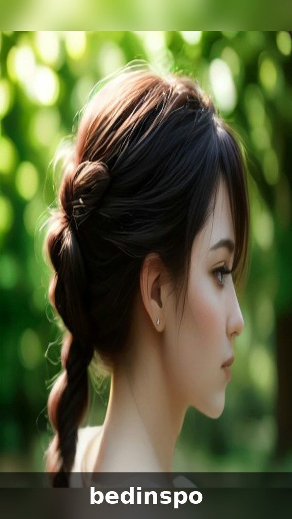 Classic heart braid at the back of the head