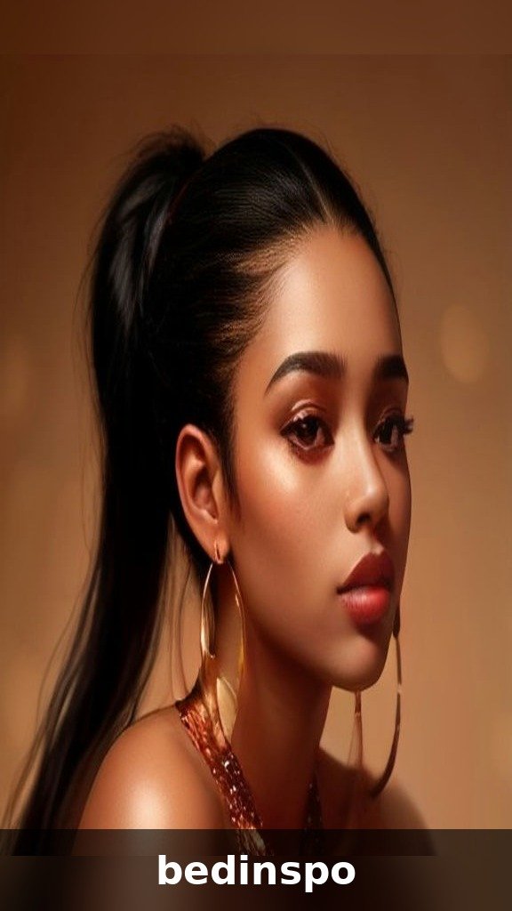 Sleek high ponytail holiday party hairstyle