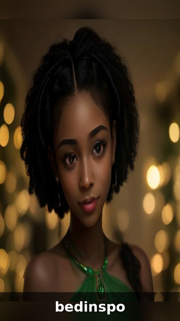 Twisted half-up hairstyle with crystal clips for a holiday party