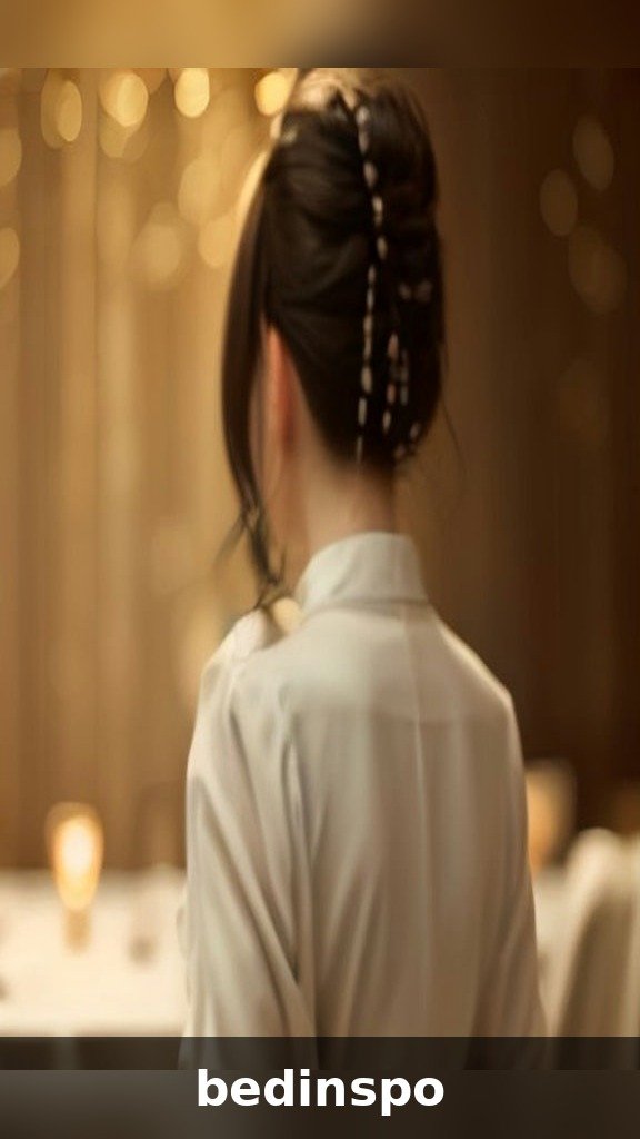 Low chignon with pearl pins holiday hairstyle