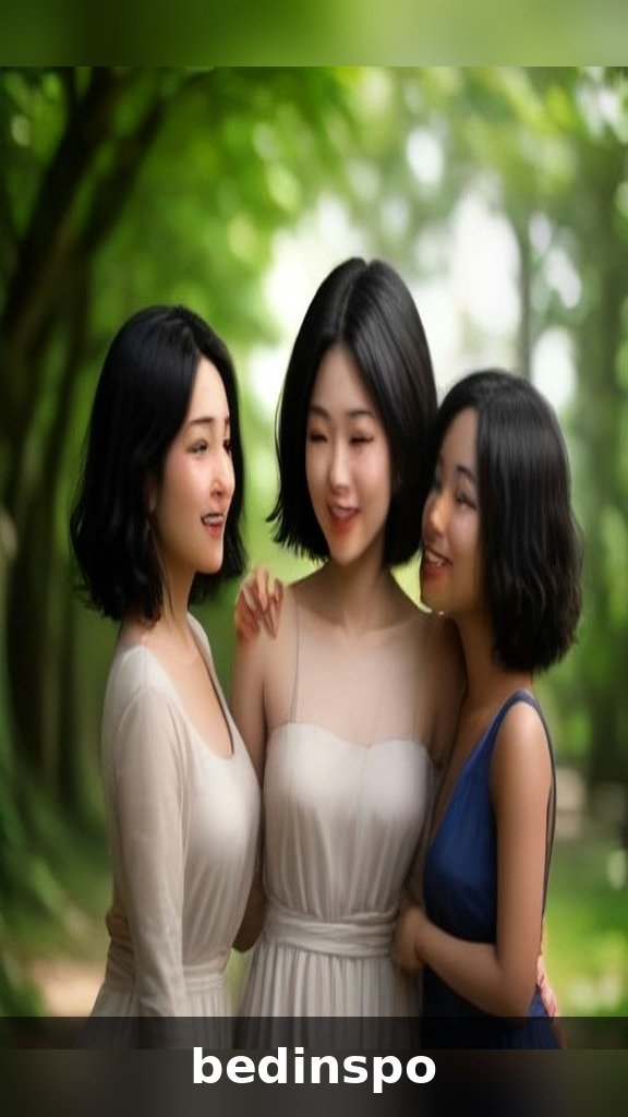Group of three diverse women with different micro bob variations laughing together