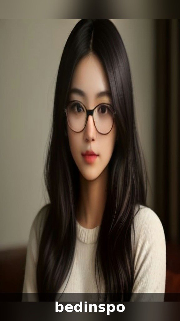 East Asian woman in her 20s with dark mocha root melt balayage hair at home