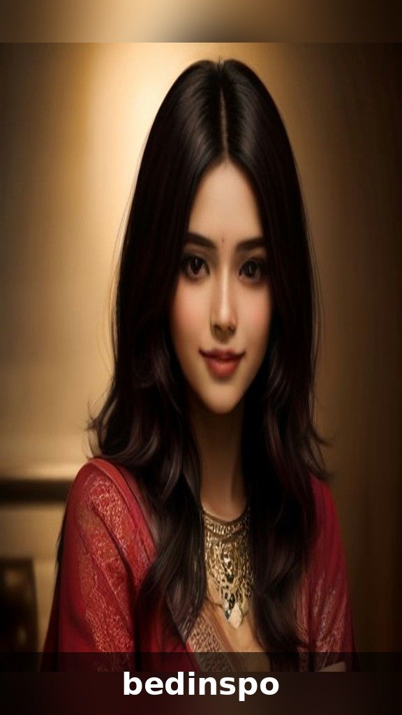 South Asian woman in her 20s with long mocha balayage hair smiling warmly