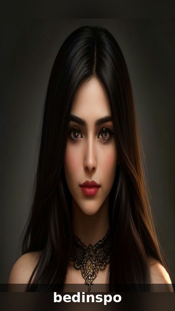 Middle Eastern woman in her 40s with face-framing mocha balayage highlights in a studio