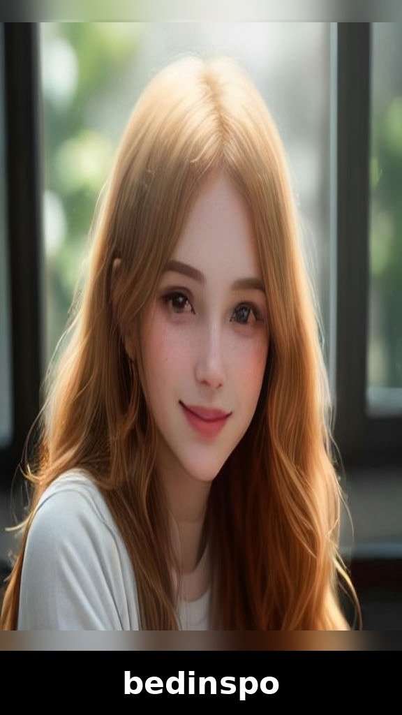 Soft copper blonde balayage on long wavy hair of a young woman sitting in a modern hair salon