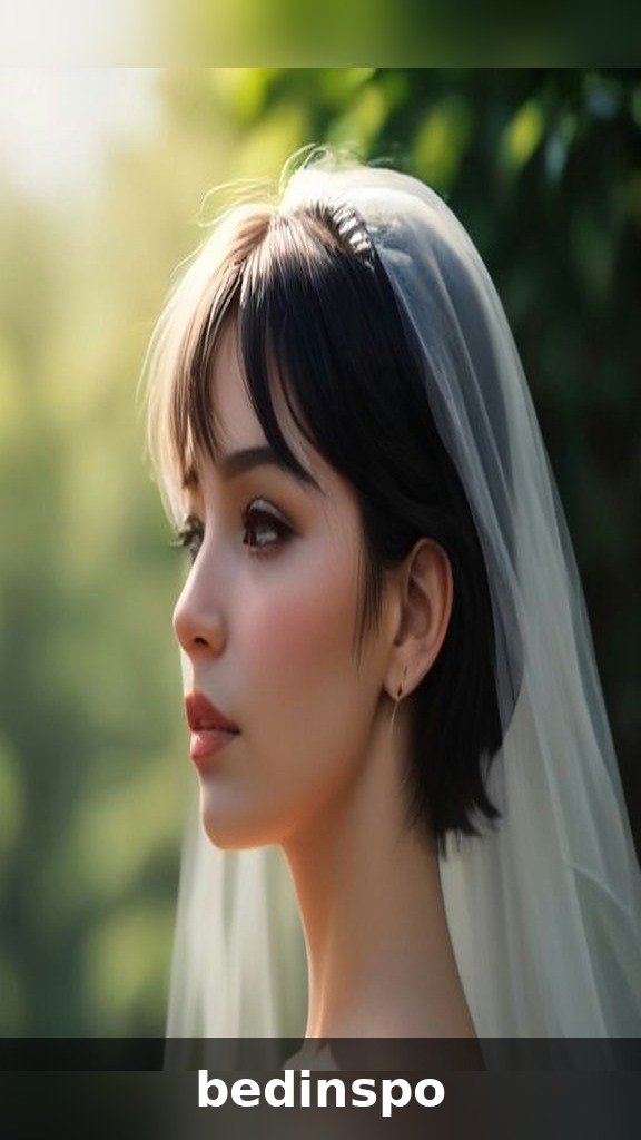 Wispy pixie haircut with curtain fringe, side profile